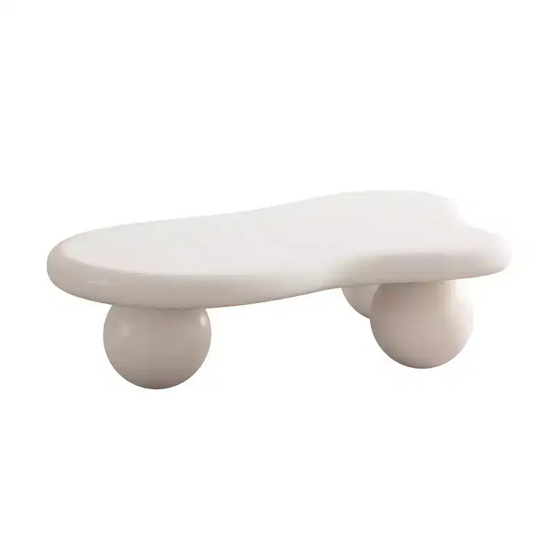 Table basse Nuage avec pieds boules, Table basse centrale irrégulière et moderne