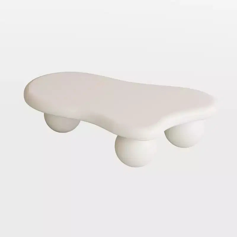 Table basse Nuage avec pieds boules, Table basse centrale irrégulière et moderne