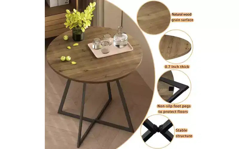 Table à manger ronde de 31,5 po, Petite table de cuisine