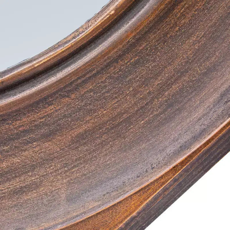Miroir mural encadré en bois sculpté hexagonal